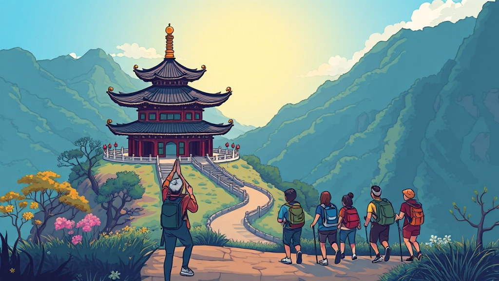 문화유적 & 생태 탐방로 (cartoon 스타일)