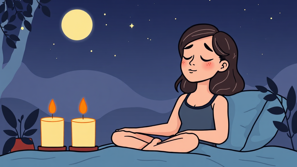 스트레스 관리 & 충분한 수면 (cartoon 스타일)