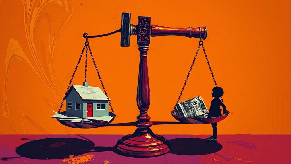 재산 분할 & 양육권 협의 (popart 스타일)