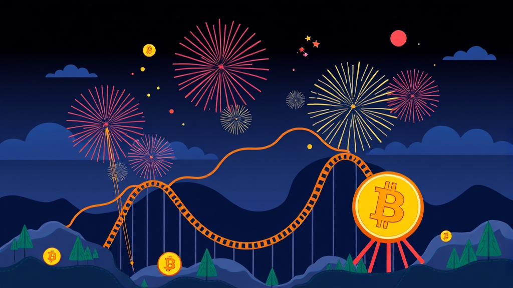 비트코인 시장 분석 및 전망 (cartoon 스타일)