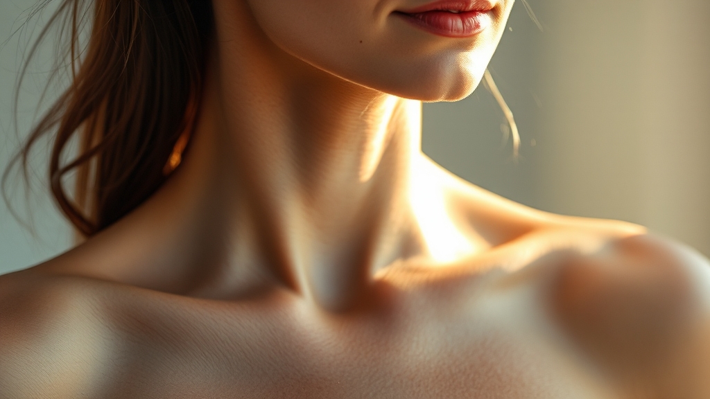 데콜테 마사지 필요성과 중요성 (realistic 스타일)