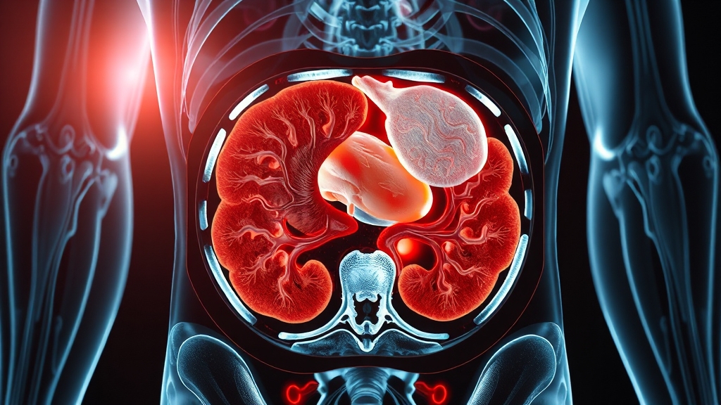 복부 CT 검사로 알 수 있는 질환 (realistic 스타일)