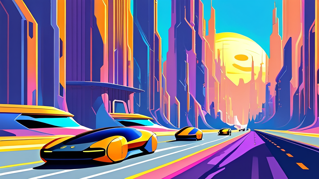 미래를 엿보다: 혁신적인 발명과 새로운 도전 (cartoon 스타일)