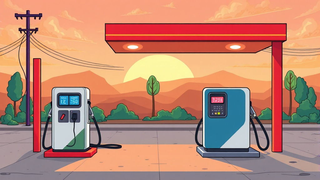 주유소, 왜 문 닫을까? (cartoon 스타일)