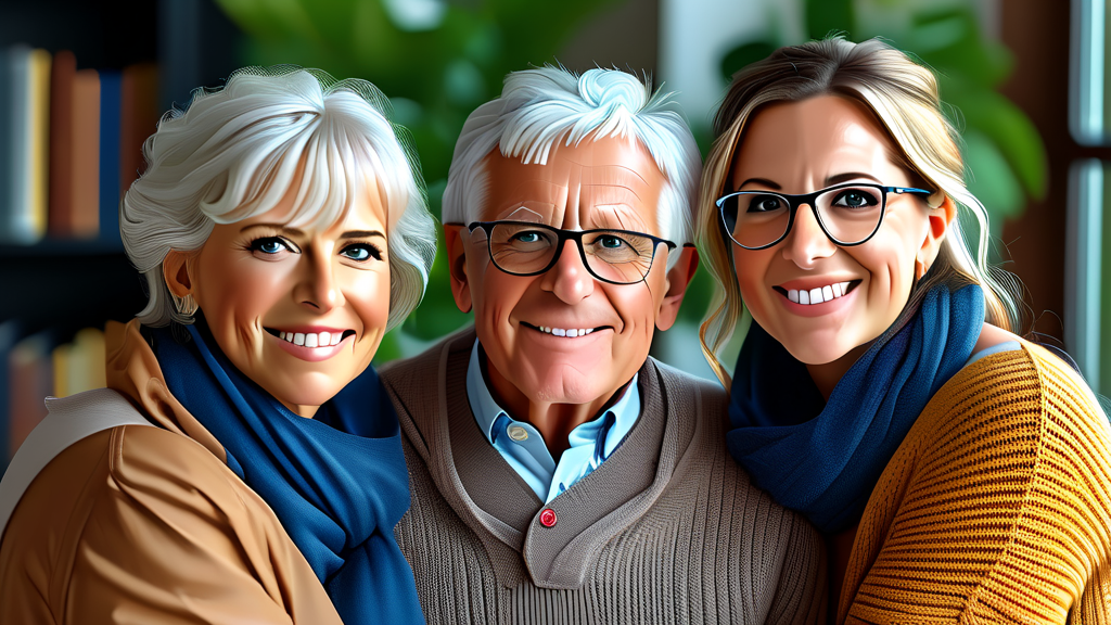 연령대별 간병인 보험 추천 설계 (realistic 스타일)