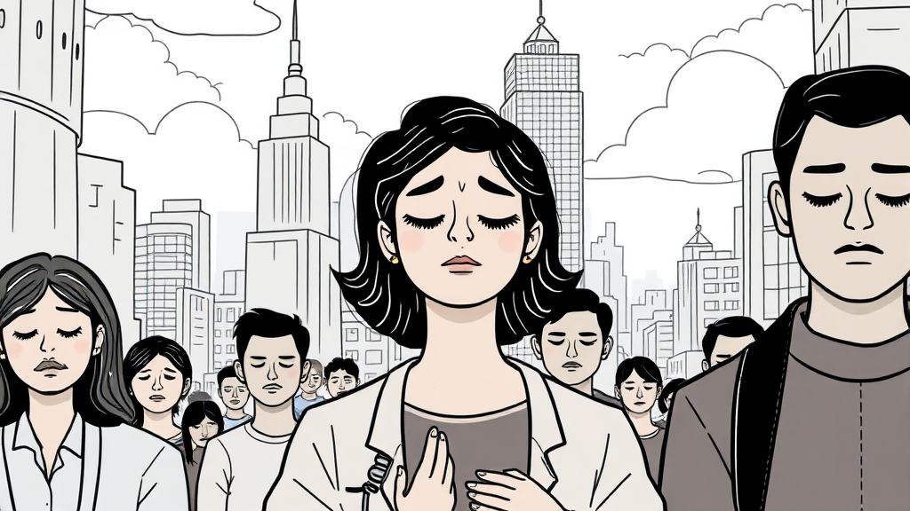 스트레스 자가 진단, 해볼까요? (illustration 스타일)