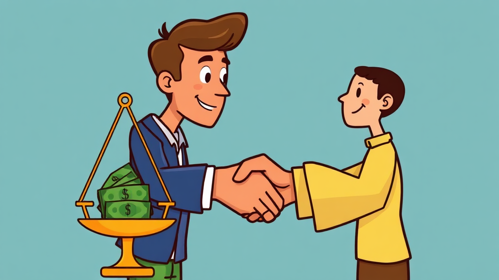 합의금 산정 기준 및 가이드라인 (cartoon 스타일)