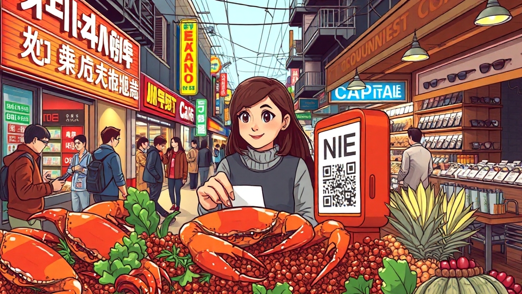 소비쿠폰 사용처 및 사례 (cartoon 스타일)