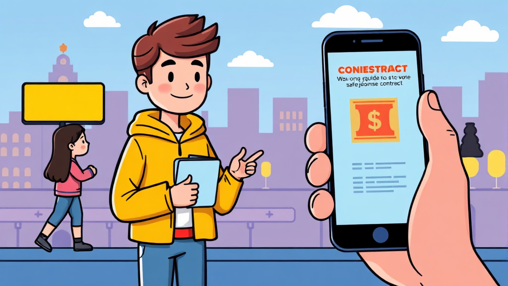 전세사기 예방: 똑똑하게 계약하는 법 (cartoon 스타일)