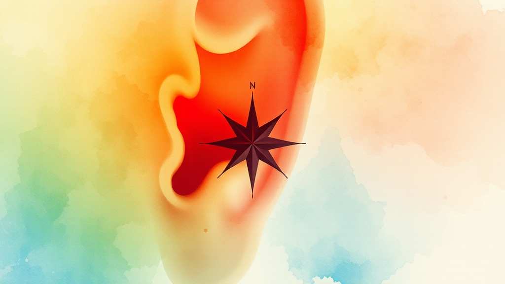 이석증, 왜 생기는 걸까? (watercolor 스타일)