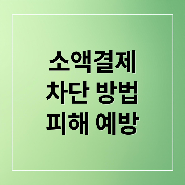 소액결제
차단 방법
피해 예방 (휴대폰 소액결제 차단 방법)