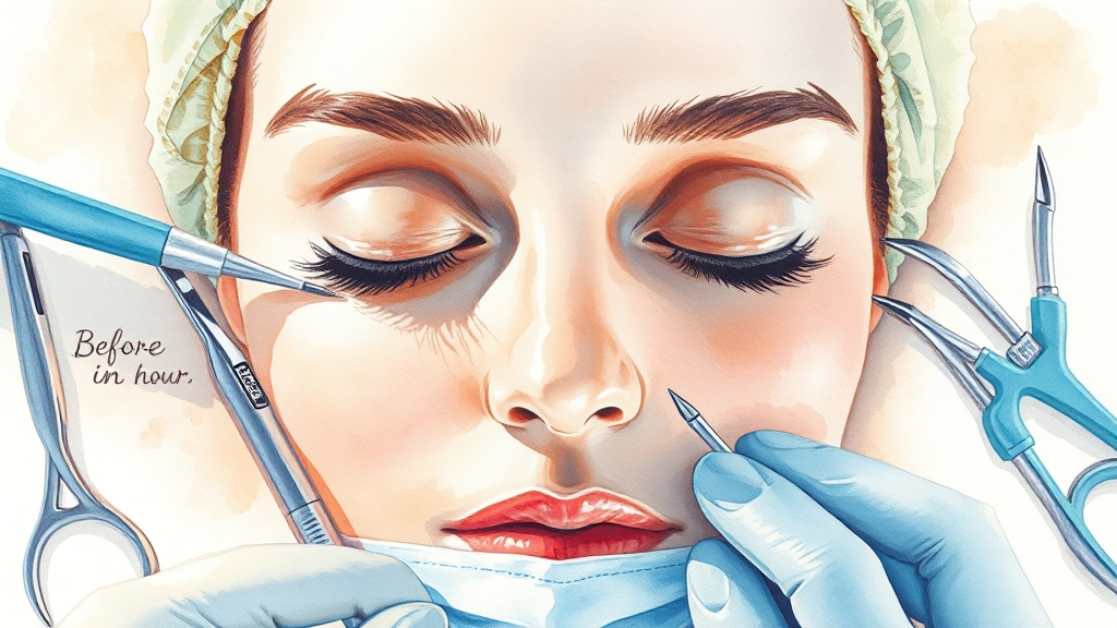 수술 방법 및 과정 (watercolor 스타일)