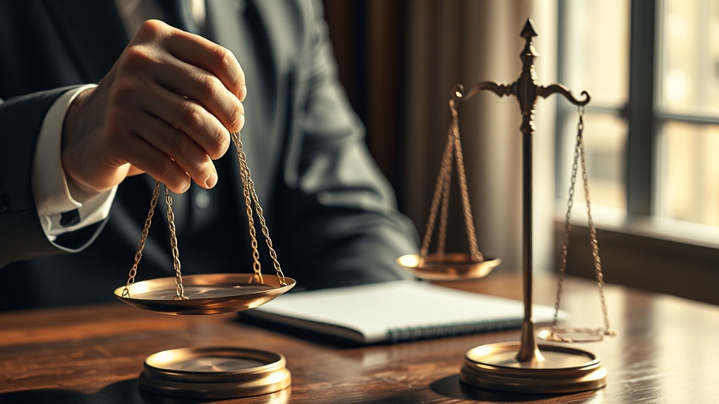 쟁점 분석: 법률적 시각 (realistic 스타일)