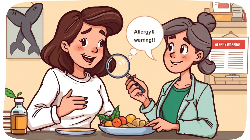 철갑상어 콘드로이친 섭취 시 주의사항 (cartoon 스타일)