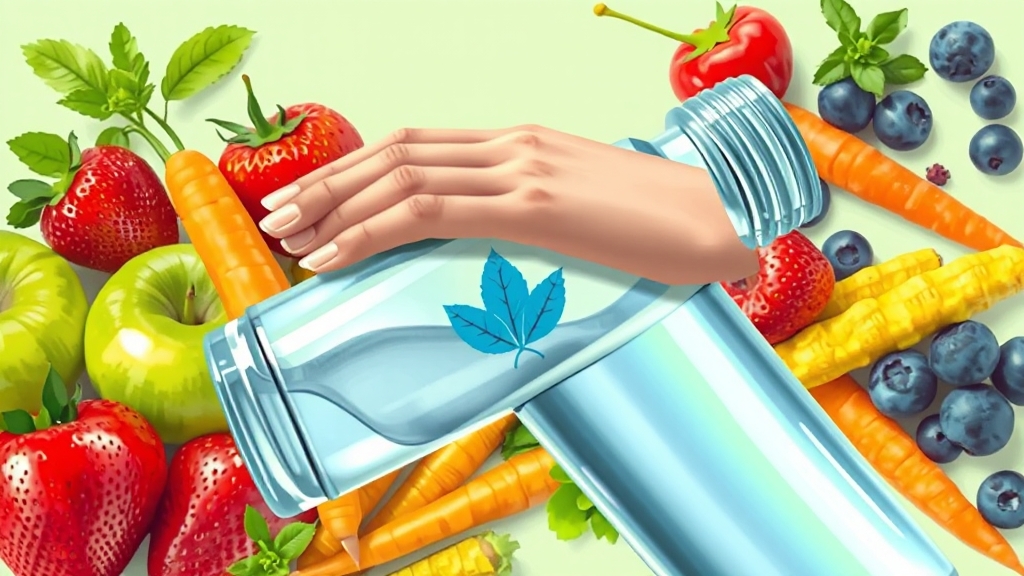 건강한 수분 섭취 습관 만들기 (illustration 스타일)