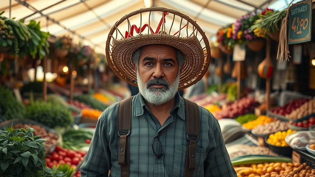 농축산물 시장 개방, 국내 산업 영향은? (realistic 스타일)