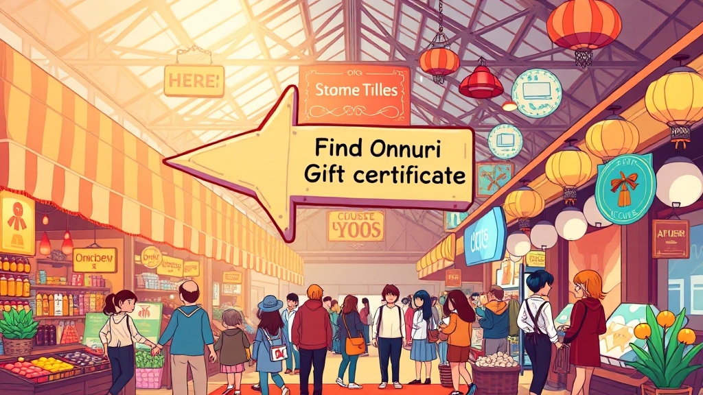 온누리상품권, 어디서 쓸 수 있을까? (cartoon 스타일)