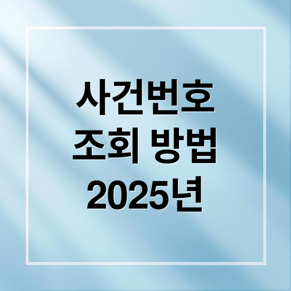 사건번호
조회 방법
2025년 (사건번호 조회 방법)