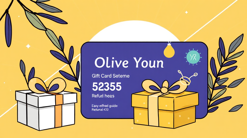 올리브영 기프트카드 환불 핵심 정보 (illustration 스타일)