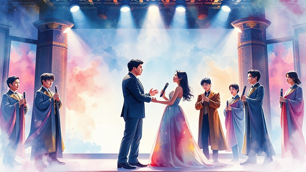 누가 출연할까? 라인업 전격 공개! (watercolor 스타일)