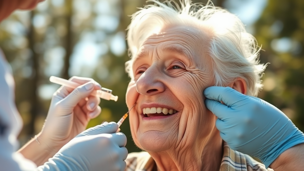 무료접종 신청, 어렵지 않아요! (realistic 스타일)