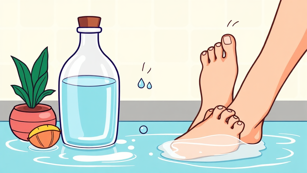 식초의 숨겨진 건강 효능과 활용법 (cartoon 스타일)