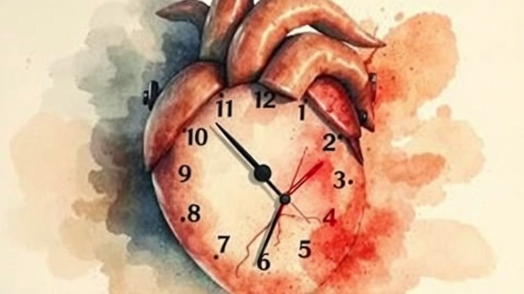 협심증 vs 심근경색, 뭐가 다를까? (watercolor 스타일)