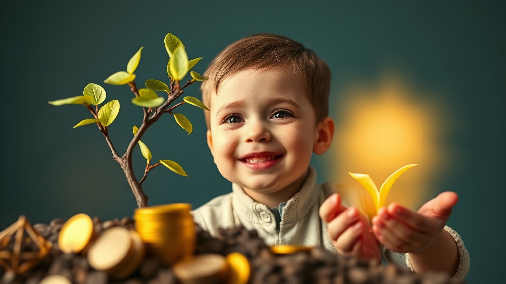 자녀 통장 활용 꿀팁 (realistic 스타일)