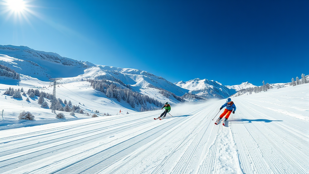 스키장 슬로프 오픈 정보 확인 (realistic 스타일)