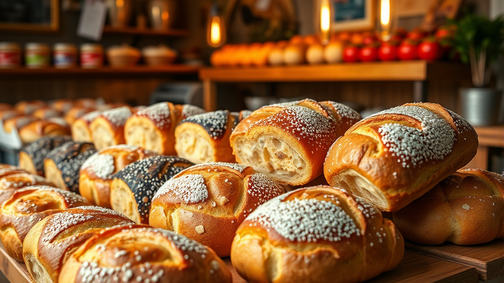 놓치면 후회! 아카렌가 베이커리의 시그니처 메뉴 탐구 (realistic 스타일)