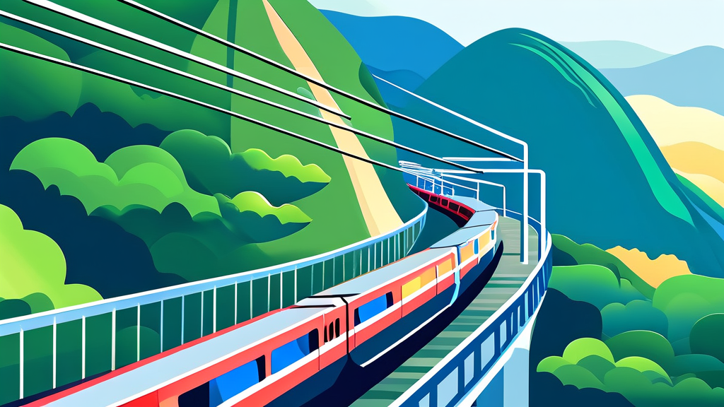 모노레일 이용 시 알아두면 좋은 팁과 유의사항 (illustration 스타일)