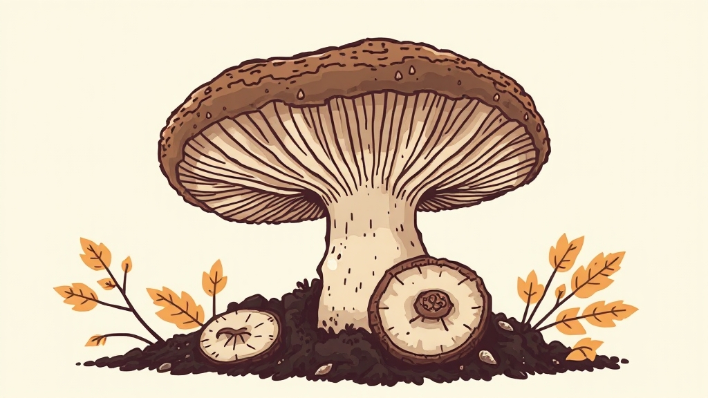 능이버섯 고르는 법 & 손질법 (illustration 스타일)