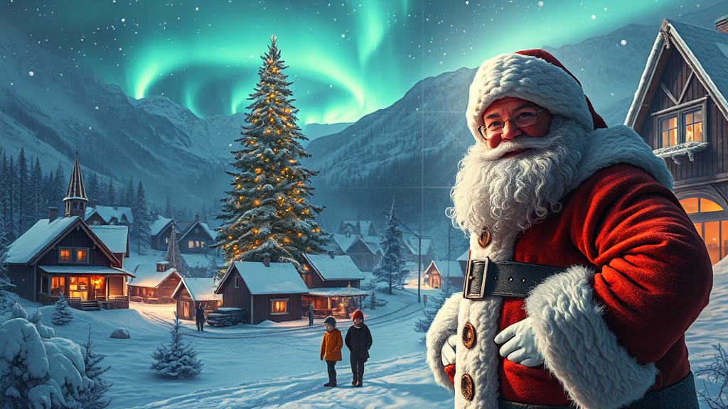 크리스마스 분위기 만끽 (realistic 스타일)