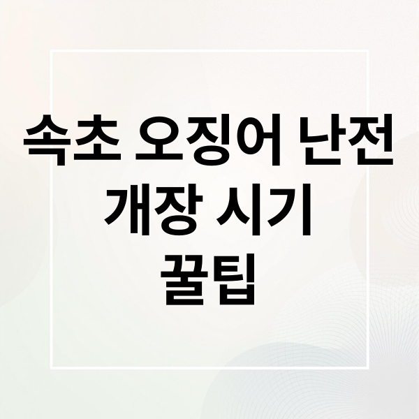 속초 오징어 난전
개장 시기
꿀팁 (속초 오징어 난전 개장 기간)