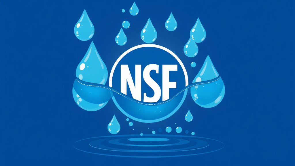 NSF 인증 정수기, 왜 중요할까요? (illustration 스타일)