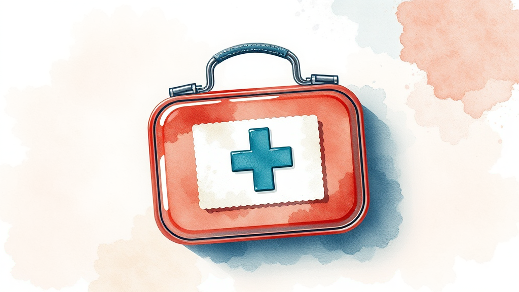 구급상자 구매 가이드 및 활용 팁 (watercolor 스타일)