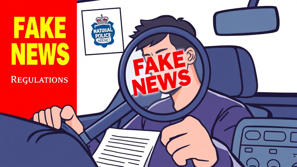 가짜 뉴스 주의! 공식 정보 확인 필수 (illustration 스타일)