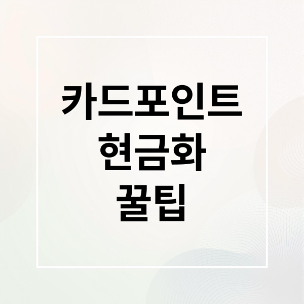 카드포인트
현금화
꿀팁 (카드포인트 조회)