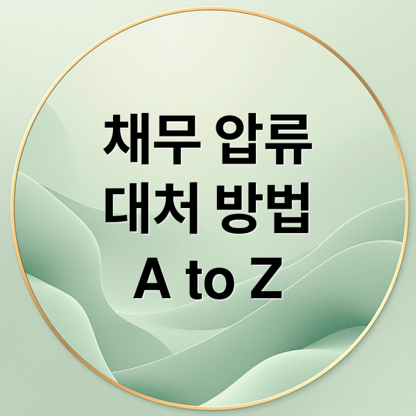 채무 압류대처 방법A to Z (채무 압류 절차)