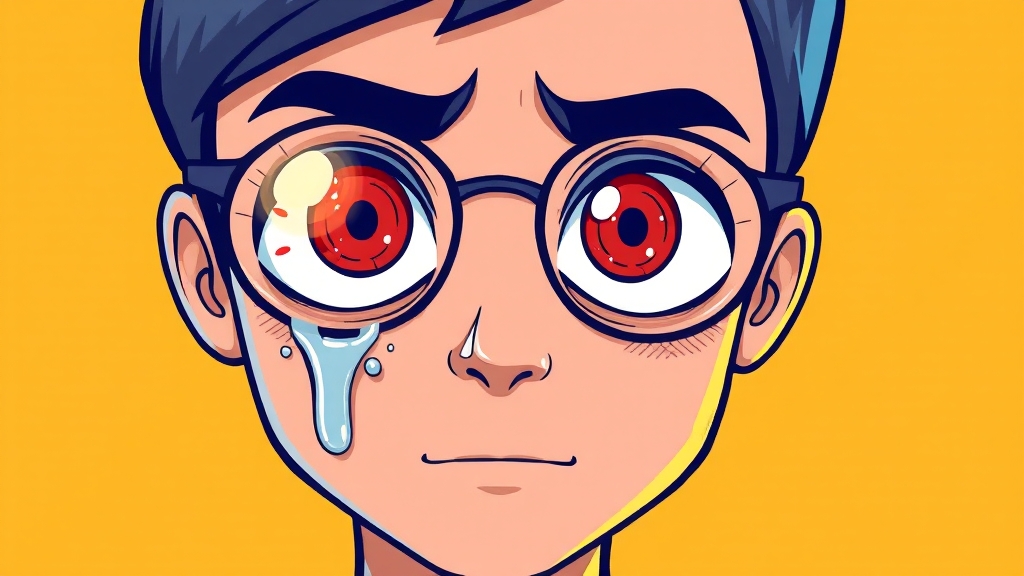 결막염과 눈병의 차이점 (cartoon 스타일)