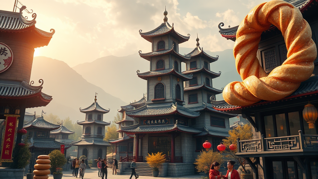 마이산 탑사 및 주변 정보 (realistic 스타일)