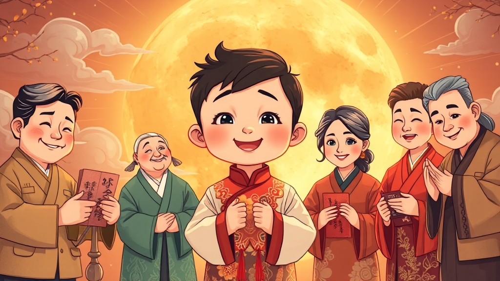 추석 인사말: 문구와 이미지 활용법 (cartoon 스타일)