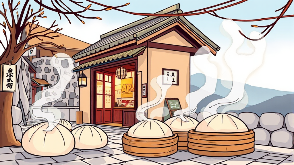 아라찐빵 위치 & 주차 꿀팁 (illustration 스타일)