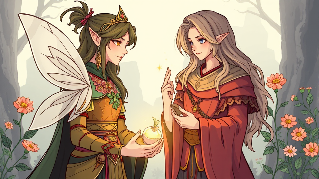 프리렌과 제리에: 스승과 제자의 특별한 관계 (illustration 스타일)