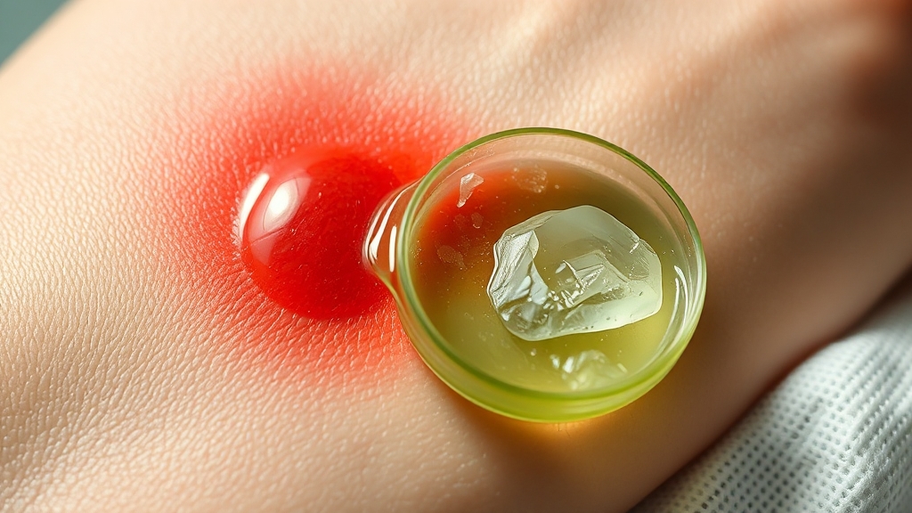 알로에 젤 사용법 및 주의사항 (realistic 스타일)