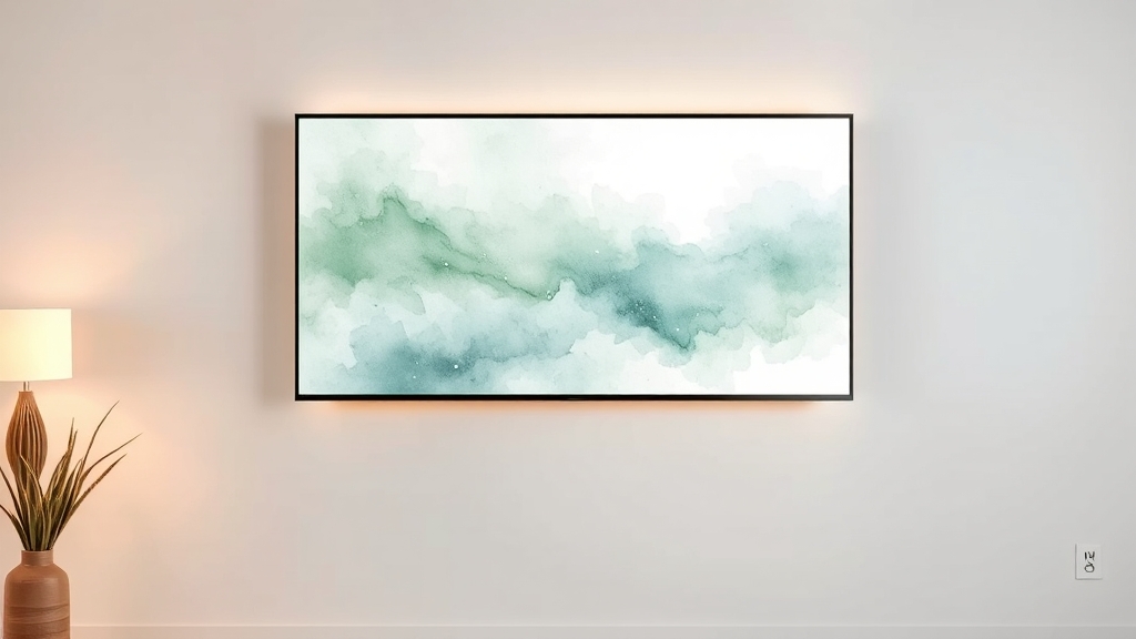 안전한 벽걸이 TV 설치, 필수 고려 사항 (watercolor 스타일)