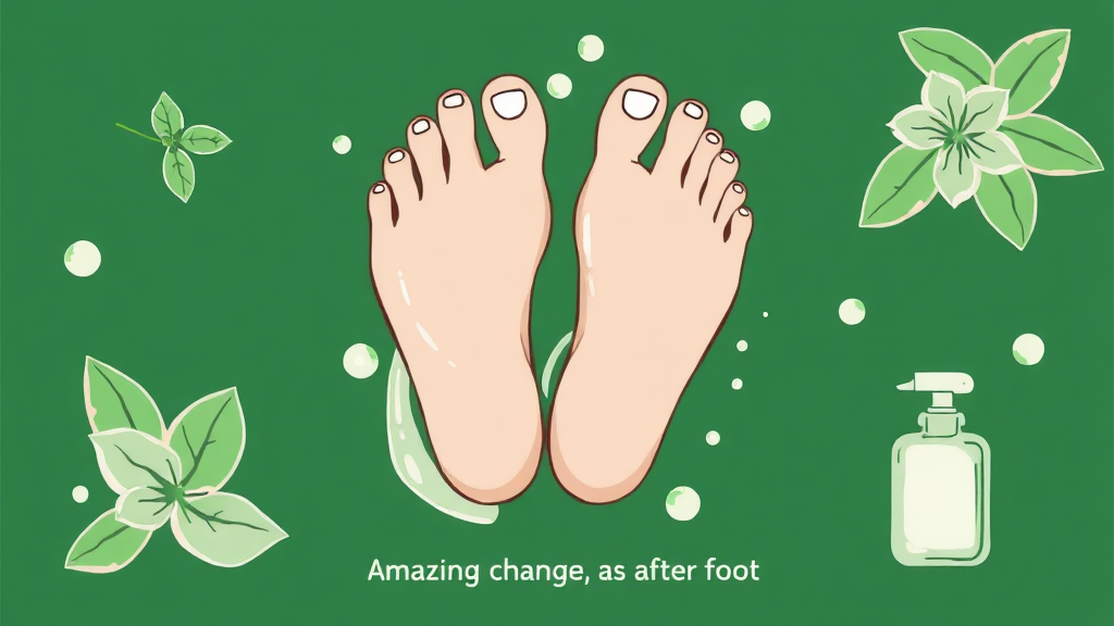 풋샴푸 사용 전후 비교: 놀라운 변화를 확인하세요 (illustration 스타일)