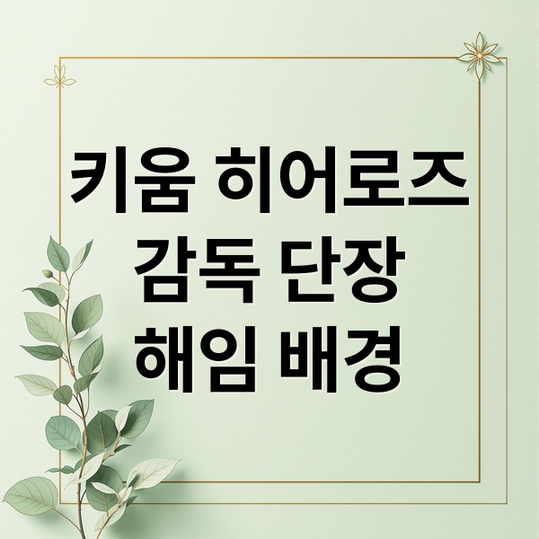 키움 히어로즈
감독 단장
해임 배경 (키움 히어로즈 단장 감독 해임)