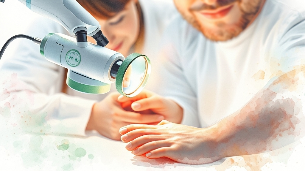 치료의 어려움과 최신 동향 (watercolor 스타일)