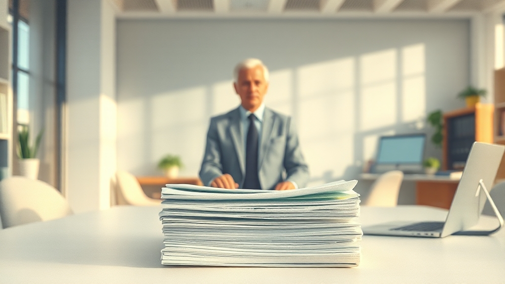 퇴직금 수령 절차 및 준비 (watercolor 스타일)